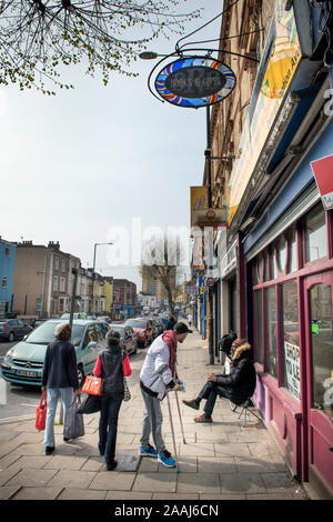 Stapleton Road in Bristol which some people have labelled as the worst in Britain including by the Minister Sajid Javid who lived there as a child Stock Photo