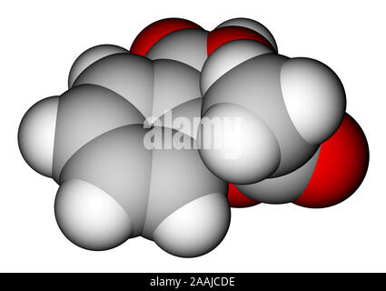 Aspirin space filling molecular model Stock Photo