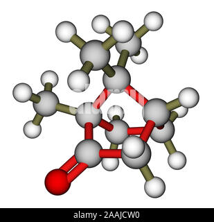 Camphor 3D molecular model Stock Photo