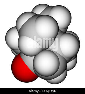 Camphor 3D molecular model Stock Photo