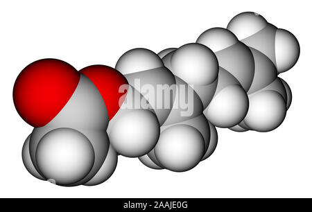 Geranyl acetate, a compound with fruity rose aroma Stock Photo