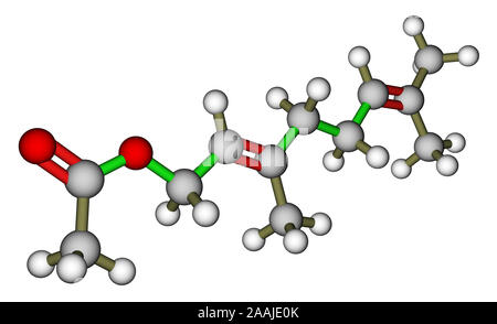 Geranyl acetate, a compound with fruity rose aroma Stock Photo