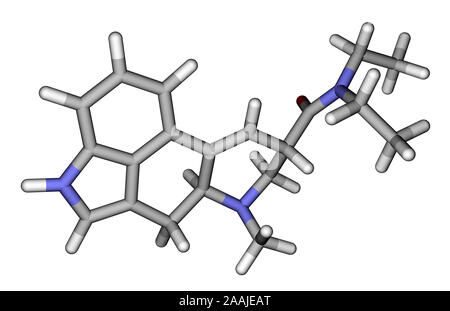 LSD sticks molecular model Stock Photo