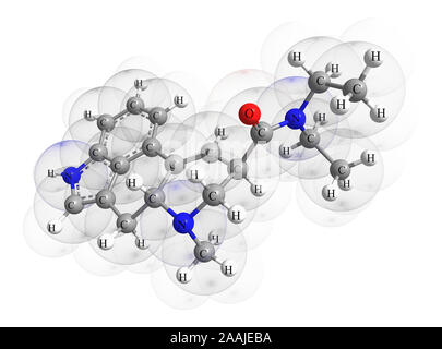 The molecule of LSD Stock Photo