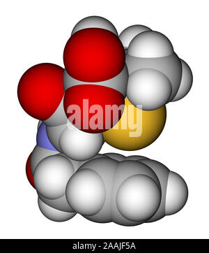 Penicillin G space filling molecular model Stock Photo