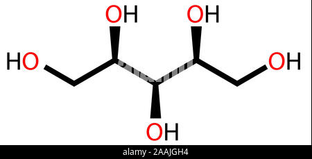 Xylitol structural formula Stock Photo