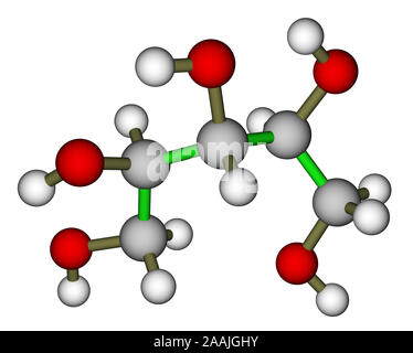 Xylitol molecular structure Stock Photo