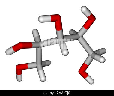 Xylitol sticks molecular model Stock Photo