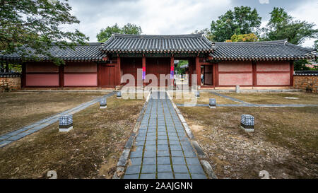 Jogyeongmyo shrine view which is part of the Gyeonggijeon area in Jeonju South Korea Stock Photo