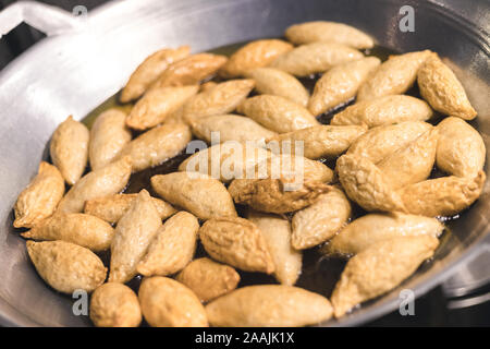 Thai food that made from fish mix with flour then fried. can eat with some sauce Stock Photo