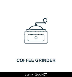 Coffee Grinder icon. Thin line symbol design from coffe shop icon collection. UI and UX. Creative simple coffee grinder icon for web and mobile Stock Photo