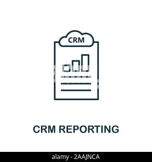 Crm Reporting outline icon. Thin line concept element from crm icons collection. Creative Crm Reporting icon for mobile apps and web usage Stock Photo