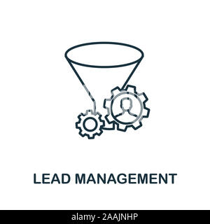 Crm outline icon. Thin line concept element from business management ...