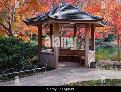 Moon Bridge Japanese garden 112719 Stock Photo