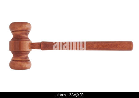 Wooden gavel on white background Stock Photo