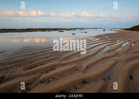 Sand at low tide Stock Photo