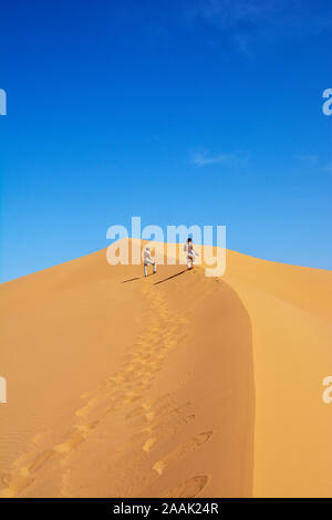 Erg Lehoudi sand dunes, Sahara desert. Morocco Stock Photo