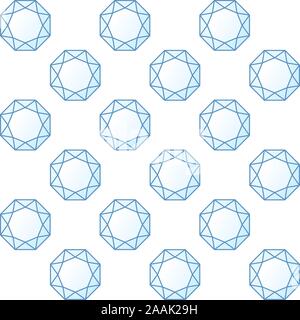 Seamless diamonds texture in blue shades. Vector illustration. Stock Vector
