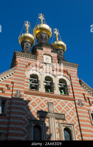 Russian Orthodox St. Alexander Nevsky Church, Copenhagen, Denmark Stock Photo