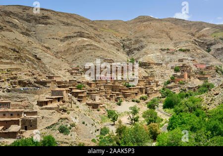 Traditional village in the High Atlas mountains. Morocco Stock Photo