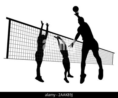 Men volleyball match Stock Vector