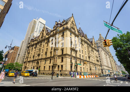 New York, USA - aug 20, 2018: The Dakota building; located in the Upper West Side of Manhattan - known as the home of John Lennon Stock Photo
