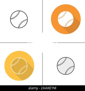 Download Baseball ball icon. Drop shadow softball silhouette symbol ...
