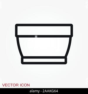 Flowerpot icon, vectorized plants in a pot, flower symbol Stock Vector