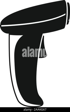 Warehouse barcode scanner icon. Simple illustration of warehouse barcode scanner vector icon for web design isolated on white background Stock Vector