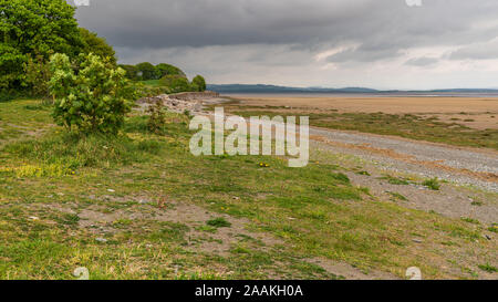Clouds over Morecambe Bay, seen from Bardsea, Cumbria, England, UK Stock Photo