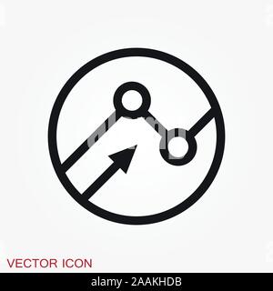 Growth icon, business infographic icon, vector growth symbol Stock Vector