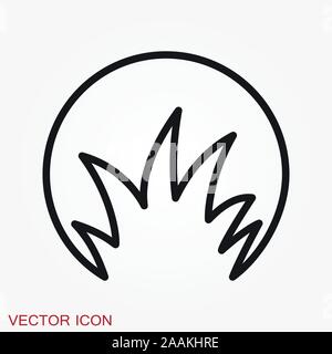 Grass icon, eco symbol of grass. Vector illustration Stock Vector