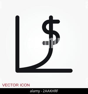 Growth icon, business infographic icon, vector growth symbol Stock Vector