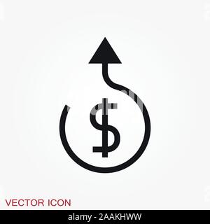Growth icon, business infographic icon, vector growth symbol Stock Vector