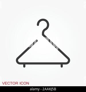 Clothes hanger icon. Coat rack symbol. Flat Vector illustration Stock Vector
