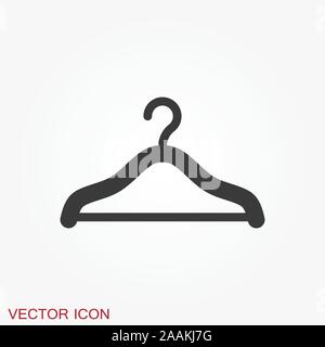 Clothes hanger icon. Coat rack symbol. Flat Vector illustration Stock Vector
