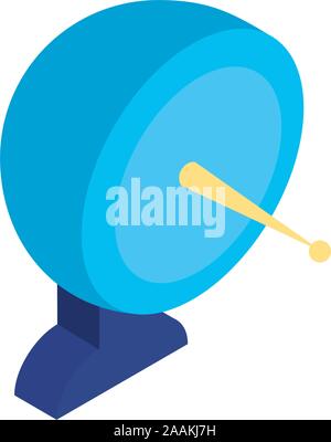 antena communication plate isolated icon Stock Vector