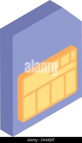 sim card phone isolated icon Stock Vector