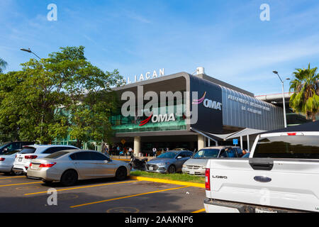 Culiacan, Sinaloa, Mexico - November 05 2019: Entrance to the international airport of the city of Culiacan, captured during a sunny morning Stock Photo