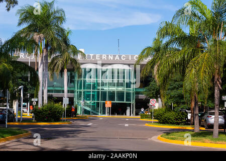 Culiacan, Sinaloa, Mexico - November 05 2019: Entrance to the international airport of the city of Culiacan, captured during a sunny morning Stock Photo