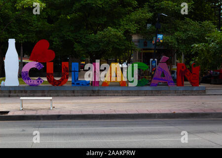 Culiacan, Sinaloa, Mexico - November 05 2019: Colorful iconic photo spot of the city of Culiacan located in various parts of the city Stock Photo