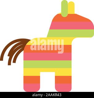 mexican culture pinata fill style icon Stock Vector