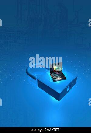 Data technology. Computer generated 3d render Stock Photo - Alamy