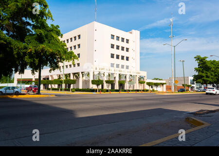 Culiacan, Sinaloa, Mexico - November 05 2019: Building of the General Prosecutor of the State of Sinaloa, place where gunfire began by capture of Ovid Stock Photo