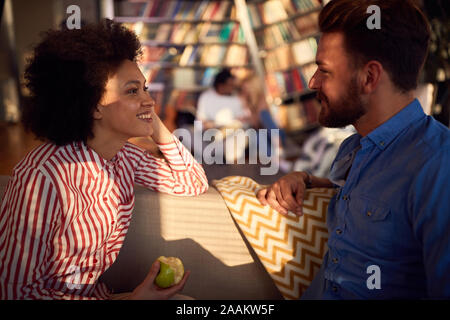 Lovely smiling couple having fun together.Loving couple. Stock Photo
