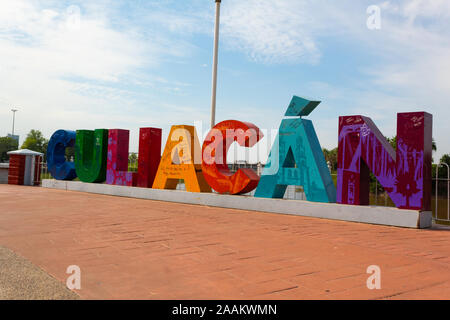 Culiacan, Sinaloa, Mexico - November 05 2019: Colorful iconic photo spot Stock Photo