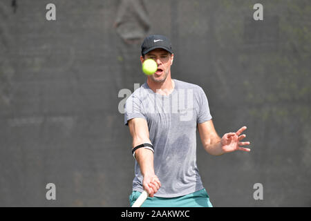 Boca Raton, Florida, USA. 22nd Nov, 2019. Scott Foley playing Tennis at The Boca Raton Resort Tennis Center for the 29th Annual Chris Evert/Raymond James Pro-Celebrity Tennis Classic, on November 22, 2019 in Boca Raton, Florida. People: Scott Foley Credit: Storms Media Group/Alamy Live News Stock Photo