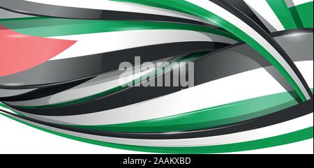 palestine horizontal background flag. vetcor background Stock Vector