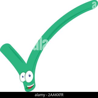 tick cartoon isolated on white background Stock Vector