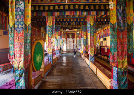 Diskit monastery in Nubra valley, Ladakh, northern India Stock Photo